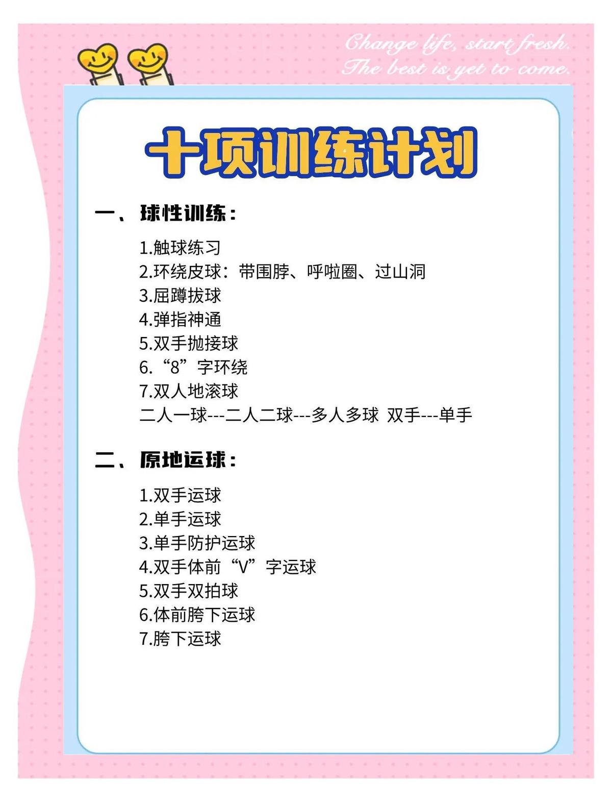 篮球训练计划内容有哪些方面